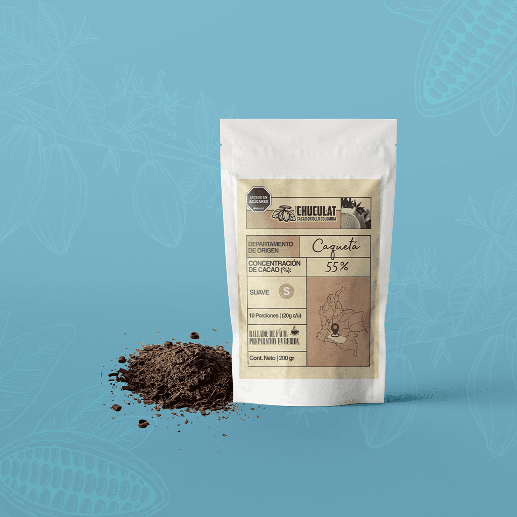 Chocolate de Mesa 55% Cacao Origen Caquetá x 200g